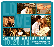 "Bold Love" Save the Date Magnet