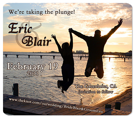 Save the Date Wedding Magnet;